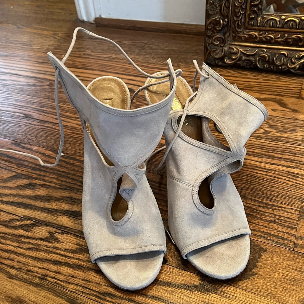 Aquazzura light grey heels 38.5
